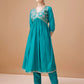 Alia Cut Embroidered Kurta With Pant & Dupatta, Multicolor - Hiral Fashion