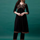 Alia Cut Embroidered Kurta With Pant & Printed Dupatta, Multicolor - Hiral Fashion