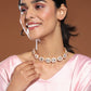 Pink Brass Gold-Polished Kundan Necklace - Ruby Raang | Swadesiicart