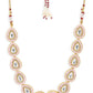 Pink Brass Gold-Polished Kundan Necklace - Ruby Raang | Swadesiicart
