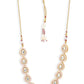 Pink Brass Gold-Polished Kundan Necklace - Ruby Raang | Swadesiicart