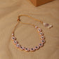 Pink Brass Gold-Polished Kundan Necklace - Ruby Raang | Swadesiicart