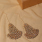 Green Contemporary Gold-Polished Chandbalis Earrings - Ruby Raang - Swadesiicart