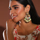 Multicoloured Gold-Polished Circular Drop Earrings - Ruby Raang | Swadesiicart
