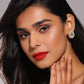 Blue Teardrop Shaped Studs Earrings - Ruby Raang - Swadesiicart