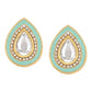 Blue Teardrop Shaped Studs Earrings - Ruby Raang - Swadesiicart