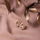 Pink Teardrop Shaped Drop Earrings - Ruby Raang - Ruby Raang Studio