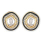Blue Oval Drop Earrings - Ruby Raang - Swadesiicart