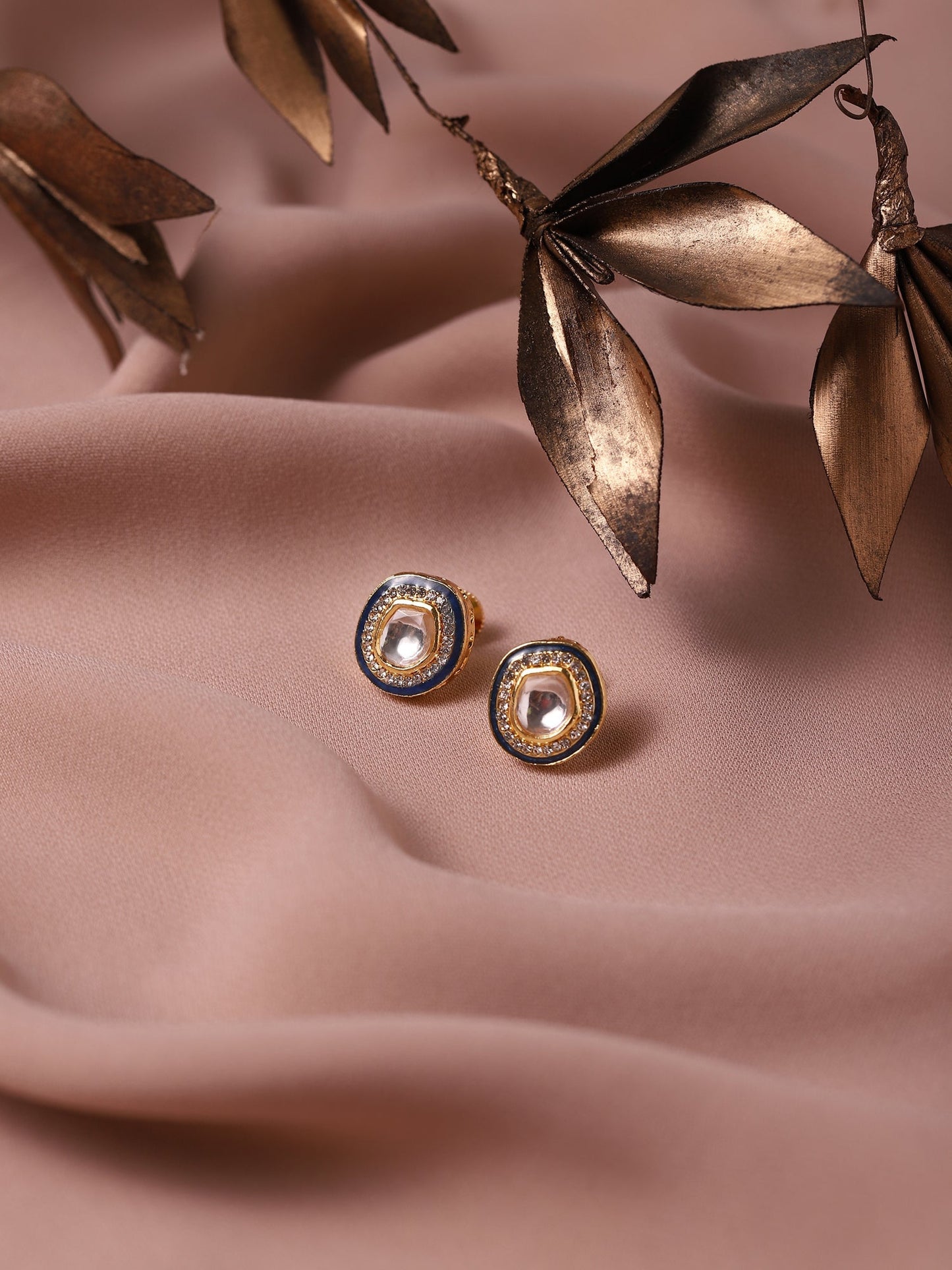Blue Oval Drop Earrings - Ruby Raang - Ruby Raang Studio