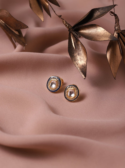 Blue Oval Drop Earrings - Ruby Raang - Ruby Raang Studio