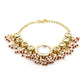 Women's Gold-Toned White Brass Kundan Gold-Polished Wraparound Bracelet - Ruby Raang - Swadesiicart