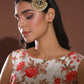Gold-Polished White Kundan-Studded Beaded Handcrafted Jhumar Passa - Ruby Raang | Swadesiicart