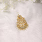 Gold-Polished White Kundan-Studded Beaded Handcrafted Jhumar Passa - Ruby Raang | Swadesiicart
