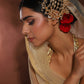 Gold-Polished White Kundan Jhoomarpassa - Ruby Raang | Swadesiicart