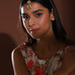Gold-Polished White Kundan Studded Beaded Maang Tikka - Ruby Raang | Swadesiicart