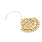 Gold-Polished White Kundan-Studded Maang Tikka - Ruby Raang | Swadesiicart
