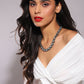 Black Brass Rhodium-Plated Necklace - Ruby Raang | Swadesiicart