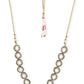 Gold-Toned Green Brass Rhodium-Plated Kundan Necklace - Ruby Raang | Swadesiicart