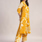 Aavyora Women's Mustard Yellow & White Floral Printed Cotton Co-Ord Set - Swadesiicart