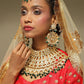 Gold-Polished Gold Kundan Studded Maharani Jewellery Set - Ruby Raang - Ruby Raang Studio