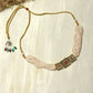 Gold-Toned White Gold-Polished Handcrafted Necklace - Ruby Raang | Swadesiicart