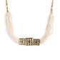 Gold-Toned White Gold-Polished Handcrafted Necklace - Ruby Raang | Swadesiicart