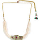 Gold-Toned White Gold-Polished Handcrafted Necklace - Ruby Raang | Swadesiicart