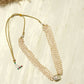 Gold-Toned White Gold-Polished Handcrafted Necklace - Ruby Raang | Swadesiicart
