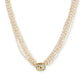 Gold-Toned White Gold-Polished Handcrafted Necklace - Ruby Raang | Swadesiicart