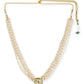 Gold-Toned White Gold-Polished Handcrafted Necklace - Ruby Raang | Swadesiicart