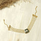 Gold-Polished White Green Brass Kundan Pearls Choker Necklace - Ruby Raang | Swadesiicart
