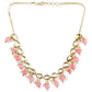 Gold-Toned Pink Gold-Polished Handcrafted Necklace - Ruby Raang | Swadesiicart