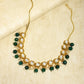 Gold-Polished White Greeb Brass Kundan Pearls Necklace - Ruby Raang | Swadesiicart