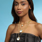 Gold-Polished White Brass Layered Necklace - Ruby Raang | Swadesiicart