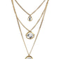 Gold-Polished White Brass Layered Necklace - Ruby Raang | Swadesiicart