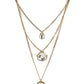 Gold-Polished White Brass Layered Necklace - Ruby Raang | Swadesiicart