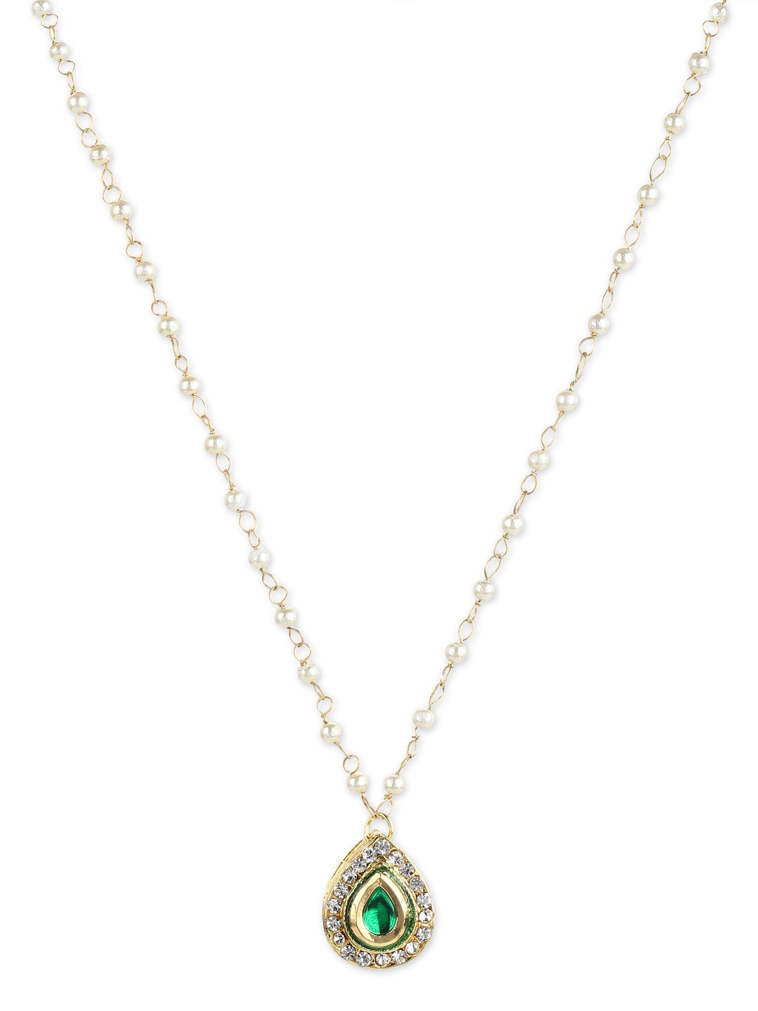 Gold-Polished White Brass Necklace - Ruby Raang | Swadesiicart