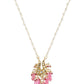 Gold-Polished Pink Brass Necklace - Ruby Raang | Swadesiicart