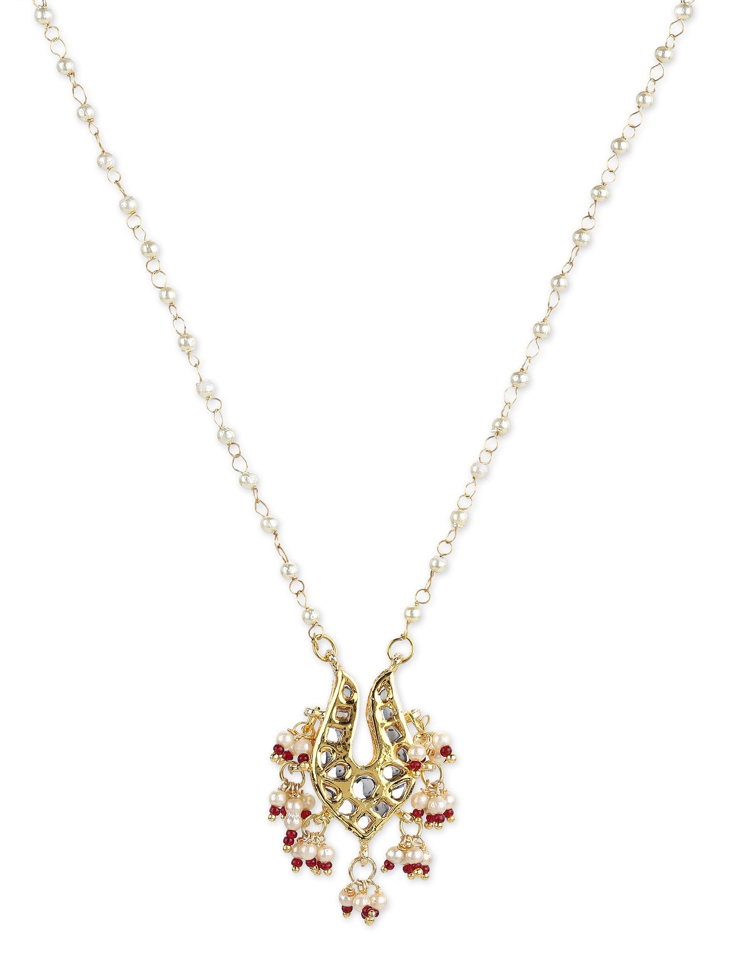 Gold-Polished Brass Necklace - Ruby Raang | Swadesiicart