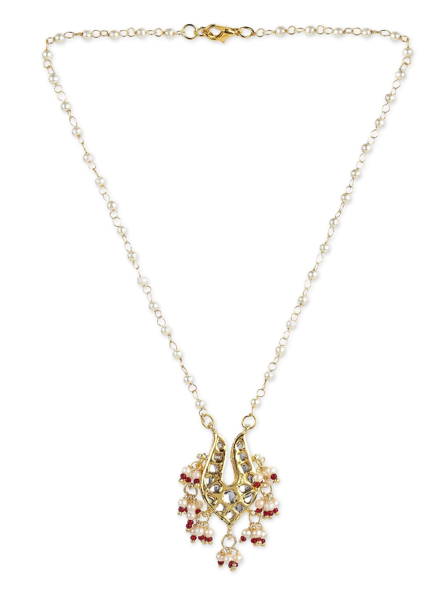 Gold-Polished Brass Necklace - Ruby Raang | Swadesiicart