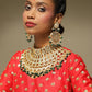 Gold-Polished Gold Kundan Studded Maharani Jewellery Set - Ruby Raang - Swadesiicart