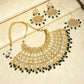 Gold-Polished Gold Kundan Studded Maharani Jewellery Set - Ruby Raang - Swadesiicart