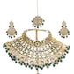 Gold-Polished Gold Kundan Studded Maharani Jewellery Set - Ruby Raang - Swadesiicart