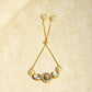Women's Gold-Polished White Brass Kundan Charm Bracelet - Ruby Raang - Swadesiicart