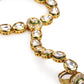 Women's Gold-Polished White Green Brass Kundan Ring Bracelet - Ruby Raang - Swadesiicart