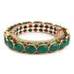 Gold-Polished Kundan Meenakari Bangle - Ruby Raang - Swadesiicart
