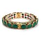 Gold-Polished Kundan Meenakari Bangle - Ruby Raang - Swadesiicart