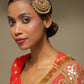 Gold-Polished Kundan Studded Maang Tikka Jhoomar - Ruby Raang | Swadesiicart
