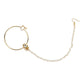Women's Gold-Toned White Kundan Nose Ring - Ruby Raang | Swadesiicart