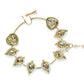 White Gold-Toned Plated Kundan Vilandi Chained Nose Ring - Ruby Raang | Swadesiicart